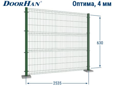 Купить 3D заборную секцию ДорХан 2535×630 мм в Астрахани от 1126 руб.